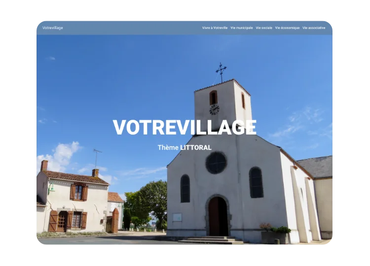 Screenshot du site de démo d'un Pack Village